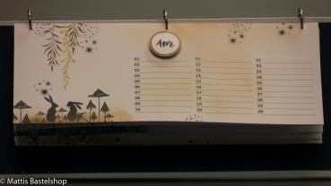 Geburtstagskalender quer ohne Monat