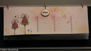 Geburtstagskalender quer ohne Monat