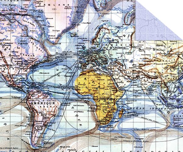 Motivkarton Maps Welt