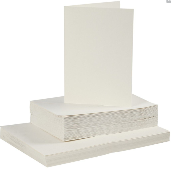 A6 Karten/Umschläge - Creme - 50 Sets