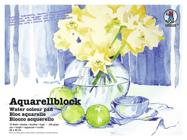 Aquarellblock Hochweiß rauhe Struktur
