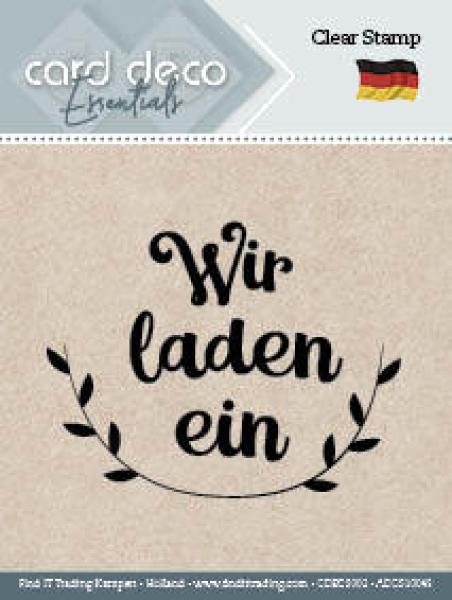 Card Deco Textstempel  Wir laden ein