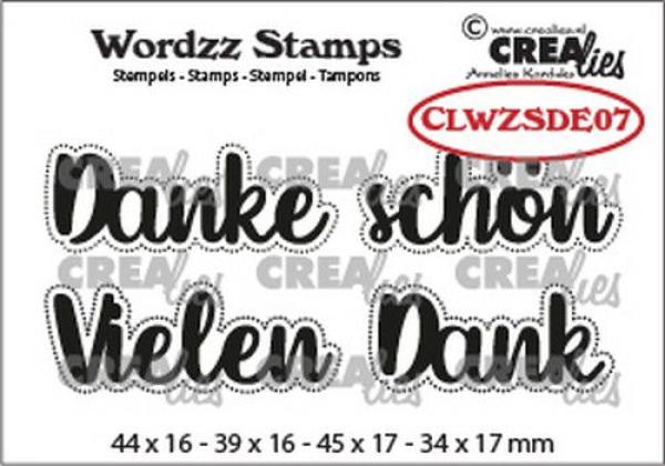 Crealies Clearstamp Danke schön