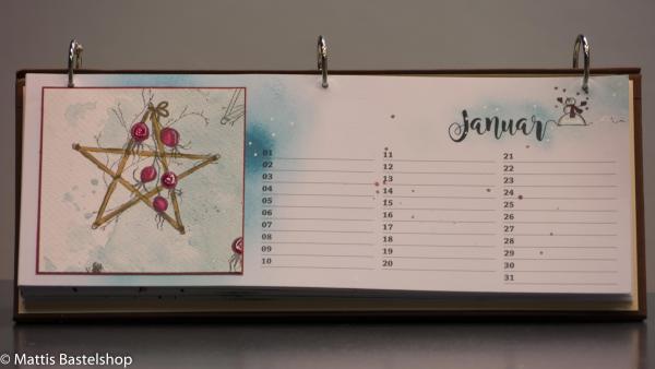 Geburtstagskalender quer mit Monat