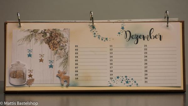 Geburtstagskalender quer mit Monat