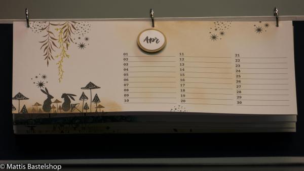 Geburtstagskalender quer ohne Monat