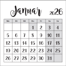 Quadratische Kalender für das Jahr 2026 (10er Packung)
